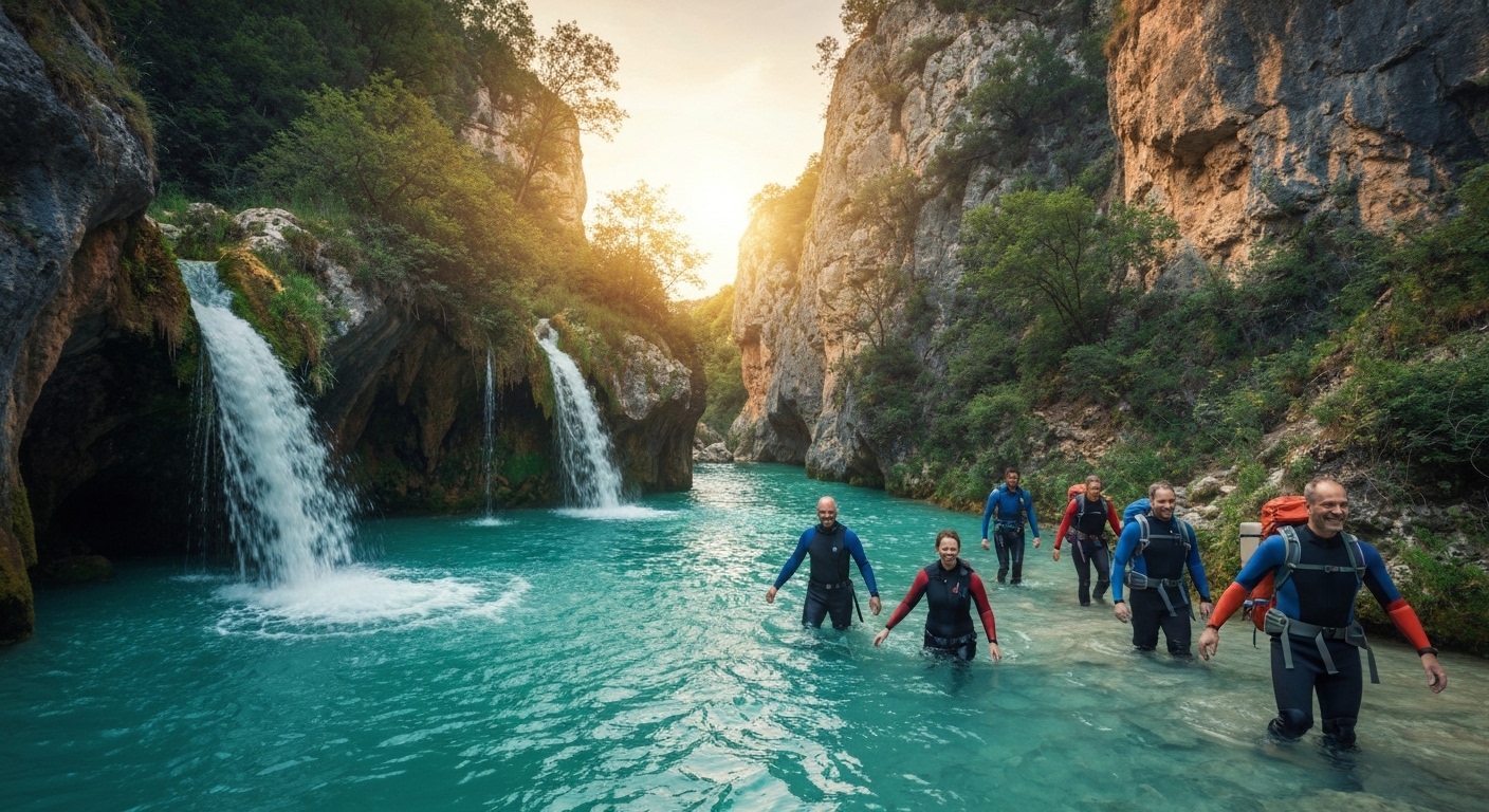 Randonnée aquatique entre célibataires : canyoning, gorges et rivières