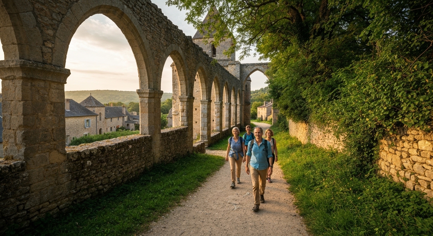 Randonnée patrimoine entre célibataires : châteaux, abbayes et villages