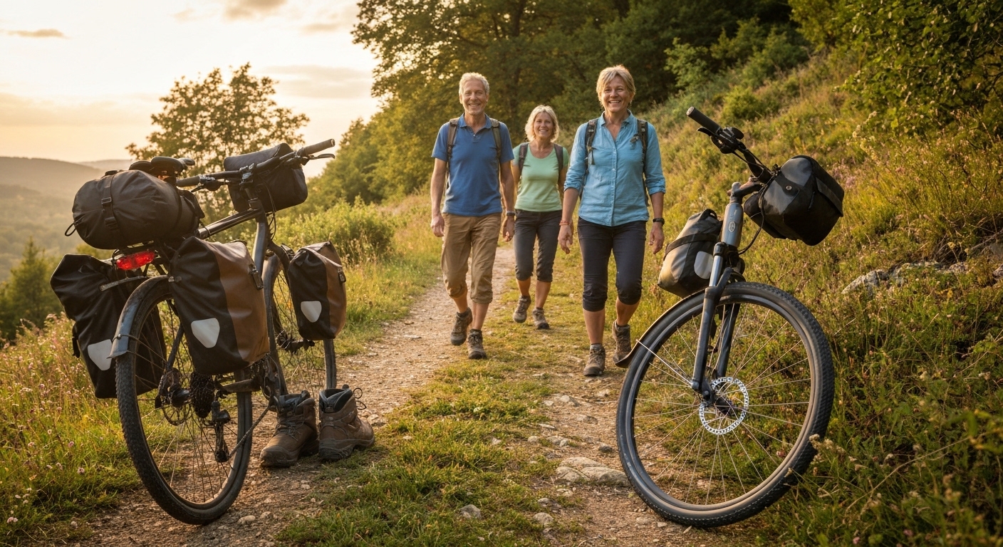 Vélo-randonnée entre célibataires : cyclisme et marche en France