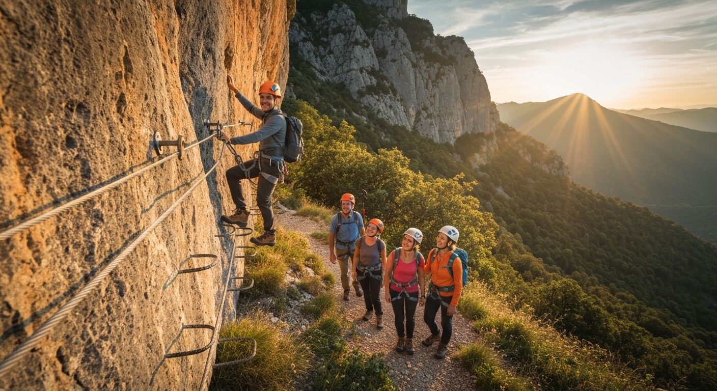 Via ferrata entre célibataires : sensations fortes et liens durables